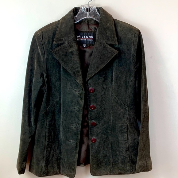 Vintage Wilsons Leather Suede Leather Jacket in Smokey Charcoal - Picture 4 of 10